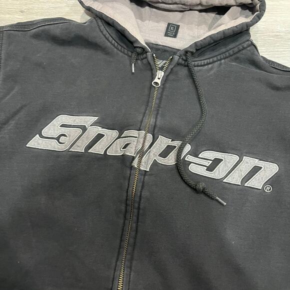 Mens Snap On Y2K Zip Up Hoodie Streetwear - Picture 6 of 6